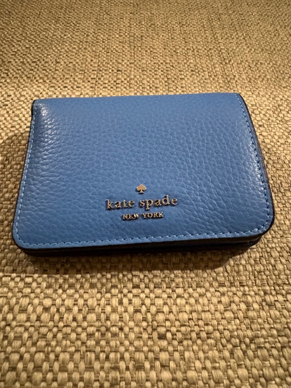 Kate Spade Lena Small Bifold Wallet Blue Tide Pool NWT